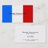 Franse les / Franse leraar / vlag van Frankrijk Visitekaartje (Voorkant / Achterkant)
