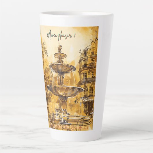Franse levensstijl Lyon Latte Mok (Voorkant)