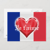 Franse liefde briefkaart (Voorkant / Achterkant)