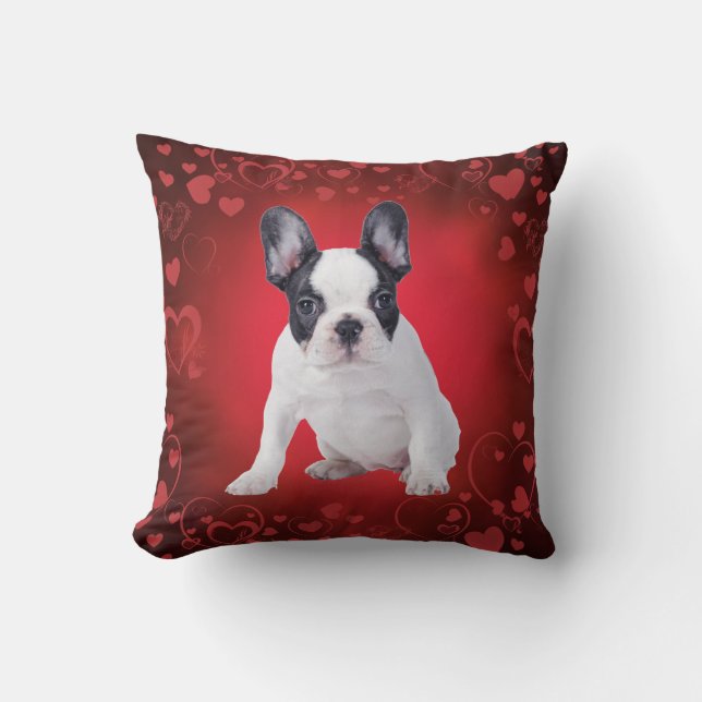 franse liefde puppy kussen (Voorkant)