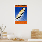 Franse lijn  passagiersschepen poster (Keuken)