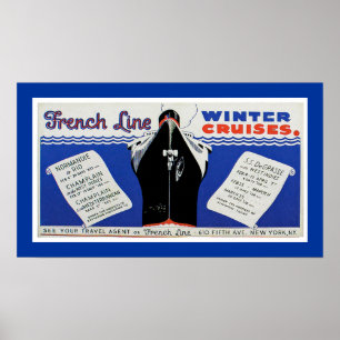 Franse lijn Winter Cruises Poster