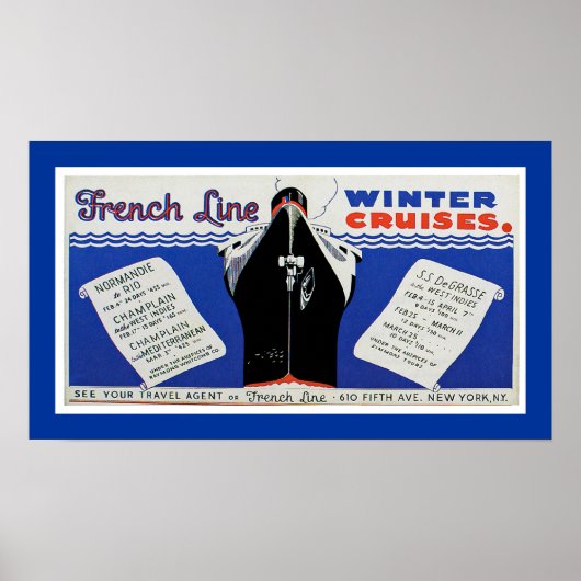 Franse lijn Winter Cruises Poster (Voorkant)