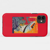 Franse lijnreisposter, Havre-to-Plymouth, NY Case-Mate iPhone Case (Achterkant (horizontaal))