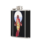 Franse likeurvrouw 1920 Art Deco Poster Heupfles (Links)