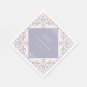 Franse Lila Paarse Regentschap Era Formele bruilof Servet (Hoek)