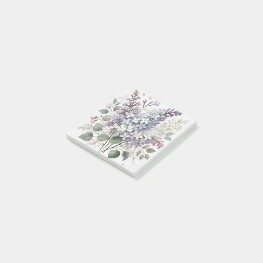 Franse Lila Waterverf Bloemen Lente & Zomer Post-it® Notes (Schuin)