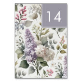 Franse Lila Waterverf Floral Elegant Spring Deco Kaart (Achterkant)