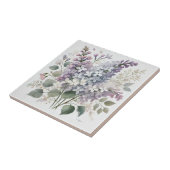 Franse Lila Waterverf Floral Elegant Spring Deco Tegeltje (Zijkant)