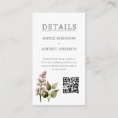 Franse Lila Waterverf Floral Elegant Spring Informatiekaartje (Voorkant)