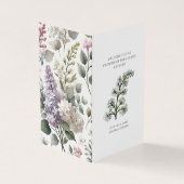 Franse Lila Waterverf Floral Spring Invitation Kaart (Buitenkant)
