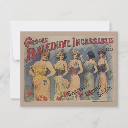  franse lingerie Wedding Shower Kaart (Voorkant)