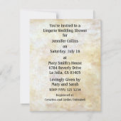  franse lingerie Wedding Shower Kaart (Achterkant)