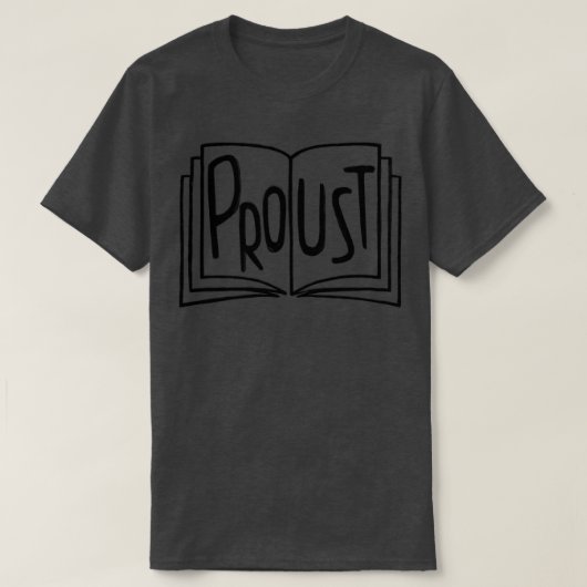 Franse literatuur Proust Boek T-shirt (Design voorkant)