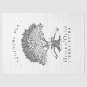Franse  Logo olijfolie ontkoppeling Tissuepapier