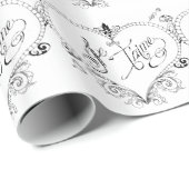 Franse Love Quote Cadeaupapier (Rol Hoek)