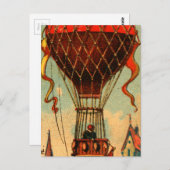  Franse luchtballon Briefkaart (Voorkant / Achterkant)