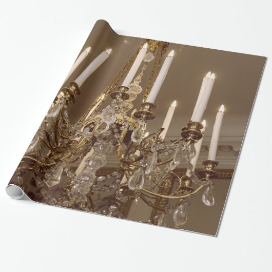 Franse luchters , rococo in Parijs Cadeaupapier (Uitgerold)