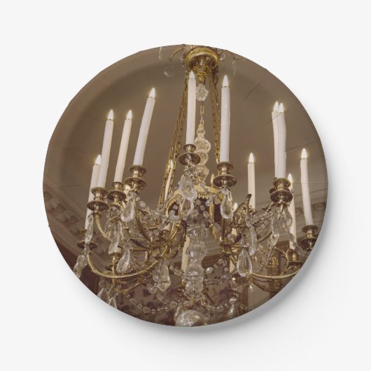 Franse luchters , rococo in Parijs Papieren Bordje (Voorkant)