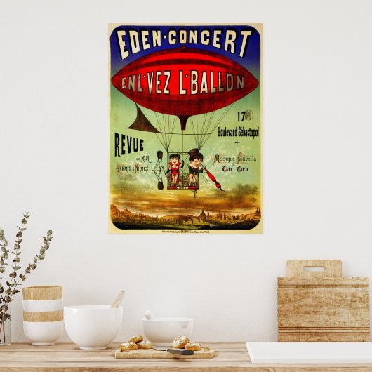 Franse luchthaven poster (Keuken)