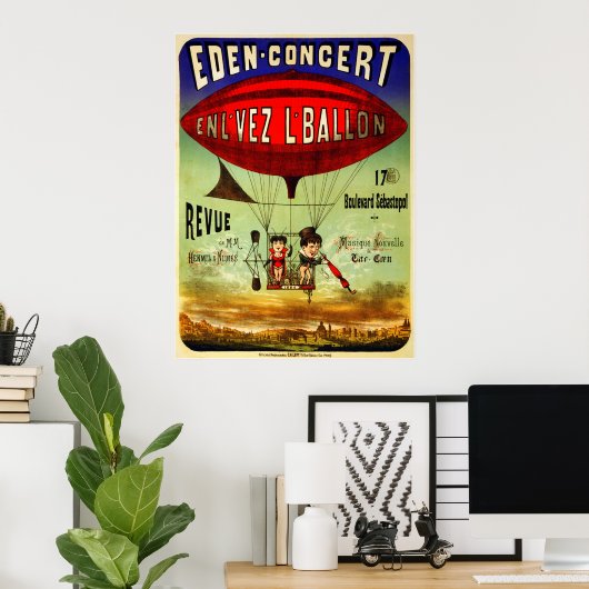 Franse luchthaven poster (Thuiskantoor)