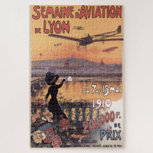 Franse luchtvaartreis - Oude illustratie Legpuzzel (Verticaal)