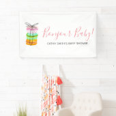 Franse macaron baby shower-gebarentaal spandoek (Insitu)