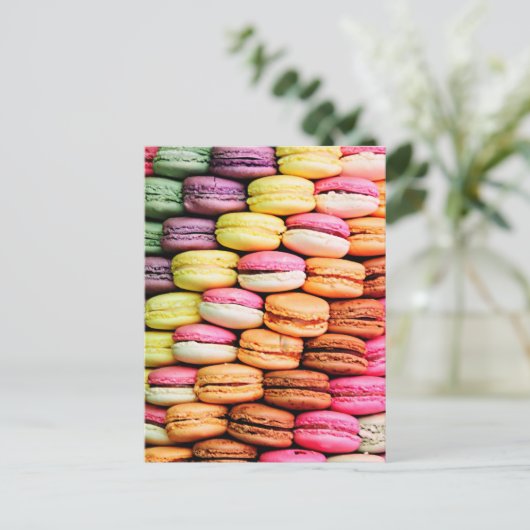 Franse macaron briefkaart (Staand voorkant)