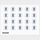 Franse "macaron cookie sticker" met aangepaste tek ronde sticker (Vel)