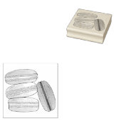 Franse Macaron Cookies Stack Bakkerij Gebak Voedse Rubberstempel (Gestempeld)