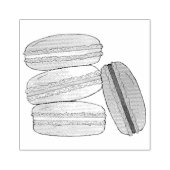 Franse Macaron Cookies Stack Bakkerij Gebak Voedse Rubberstempel (Afrduk)