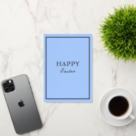 Franse Macaron Gelukkig Pasen Blauw Folie Feestdagenkaart