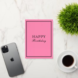 Franse Macaron Gelukkig Verjaardag Roze Folie Feestdagenkaart