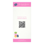 Franse Macaron Menu & Prijslijst Rack Card (Achterkant)