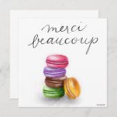 Franse Macaron Merci Beaucoup - Hartelijk dank (Voorkant / Achterkant)