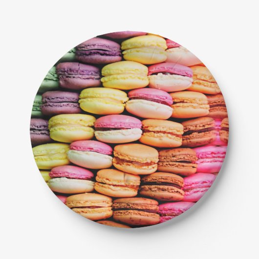 Franse macaron papieren bordje (Voorkant)
