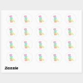 Franse Macaron Ronde Sticker (Vel)