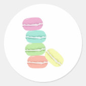 Franse Macaron Ronde Sticker (Voorkant)