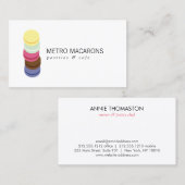 FRANSE MACARON STACK LOGO voor Bakkerij, banketbak Visitekaartje (Voorkant / Achterkant)