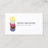 FRANSE MACARON STACK LOGO voor Bakkerij, banketbak Visitekaartje (Voorkant)
