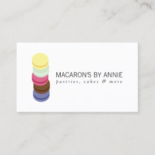 FRANSE MACARON STACK LOGO voor Bakkerij, banketbak Visitekaartje