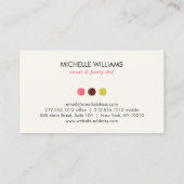 FRANSE MACARON TRIO LOGO voor Bakkerij, banketbakk Visitekaartje (Achterkant)