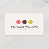 FRANSE MACARON TRIO LOGO voor Bakkerij, banketbakk Visitekaartje (Voorkant)