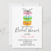 Franse macaron vrijgezellenfeest feestuitnodiging kaart (Voorkant)