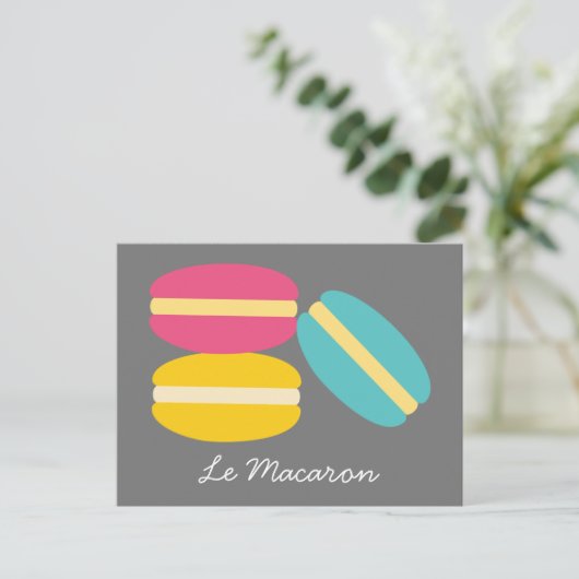 Franse macaroncentrische koekjes briefkaart (Staand voorkant)