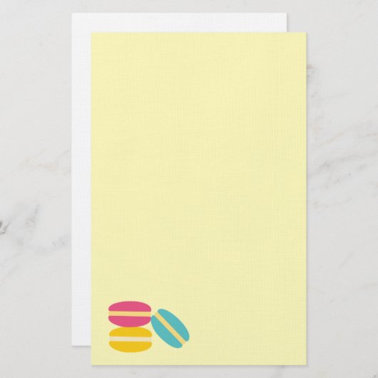 Franse macaroncentrische koekjes briefpapier (Voorkant / Achterkant)