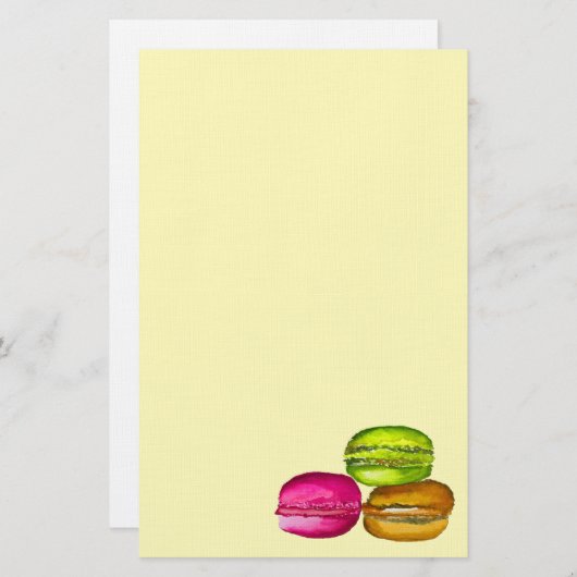 Franse macaroncentrische koekjes briefpapier (Voorkant / Achterkant)