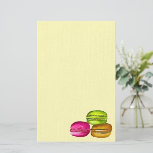 Franse macaroncentrische koekjes briefpapier (Staand voorkant)