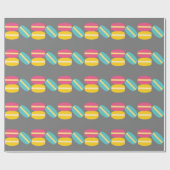 Franse macaroncentrische koekjes cadeaupapier (Vlak)
