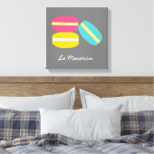 Franse macaroncentrische koekjes canvas afdruk (Insitu (Slaapkamer))